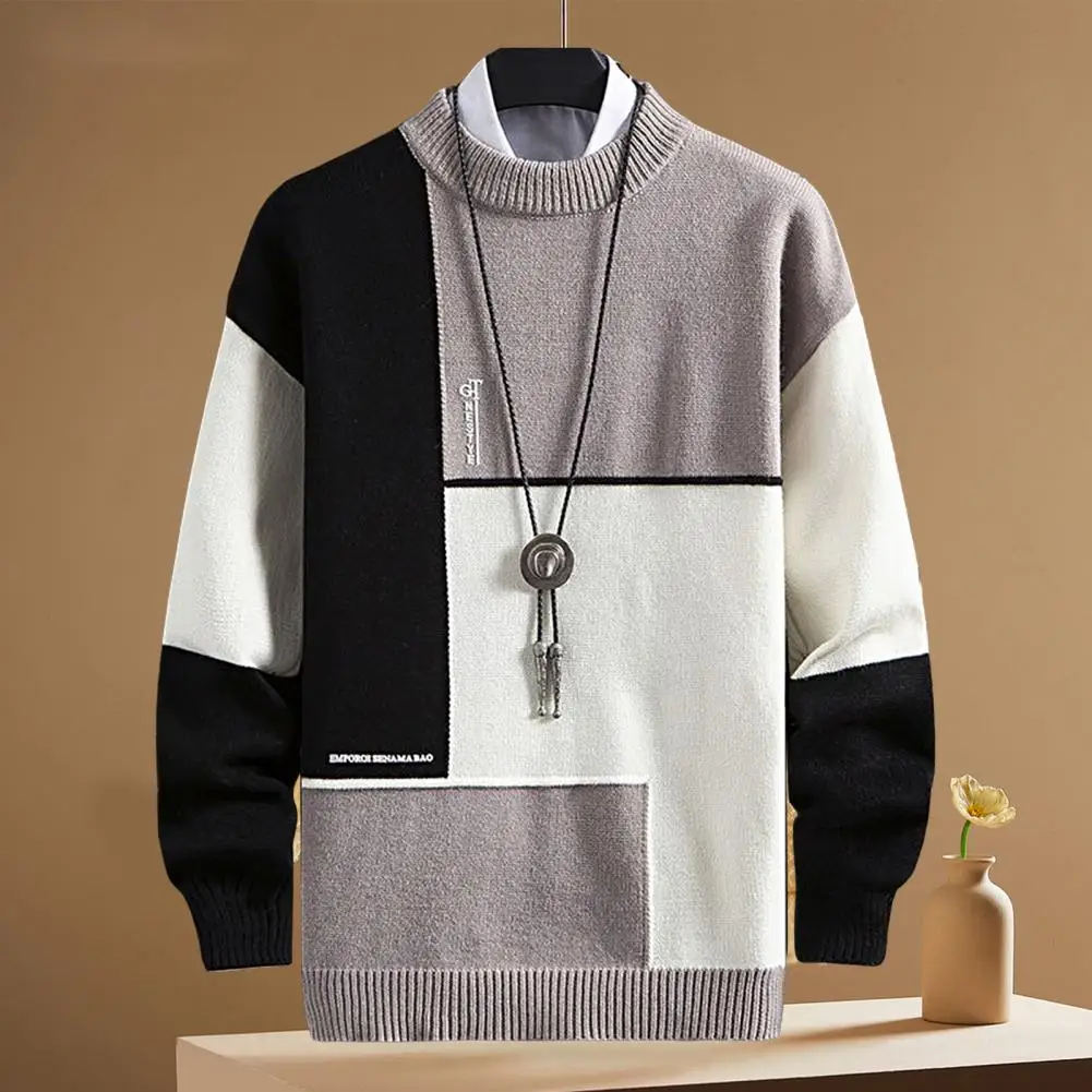 2024 Trendy Spring Sweater Loose Thermal Thick Streetwear Men Winter Sweater Knitted Sweater Men  Christmas Sweater