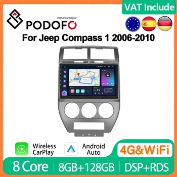 Radio con Carplay para coche, reproductor Multimedia con Android, 2Din, 4G, Sistema Inteligente, unidad principal, para Jeep comfit 1, años 2006 a 2010 1