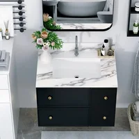 31-inch Marble Dressing Table Bathroom Cabinet Light Luxury Wash Basin Bathroom Combination Slate Integrated Basin Wash Basin 1