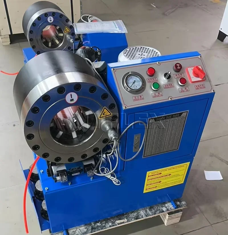 Cheap Factory Price Automatic High Pressure 1/4" to 2" Hydraulic Pipe Rubber Hose Crimping Press Machine with 10 sets Dies 4