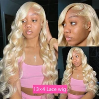 Blonde Body Wave Lace Front Wig HD Transparent 13x4 13x6 Frontal Human Hair 613 Pre Plucked Full Frontal Wigs 200% 40 46 Inch 2
