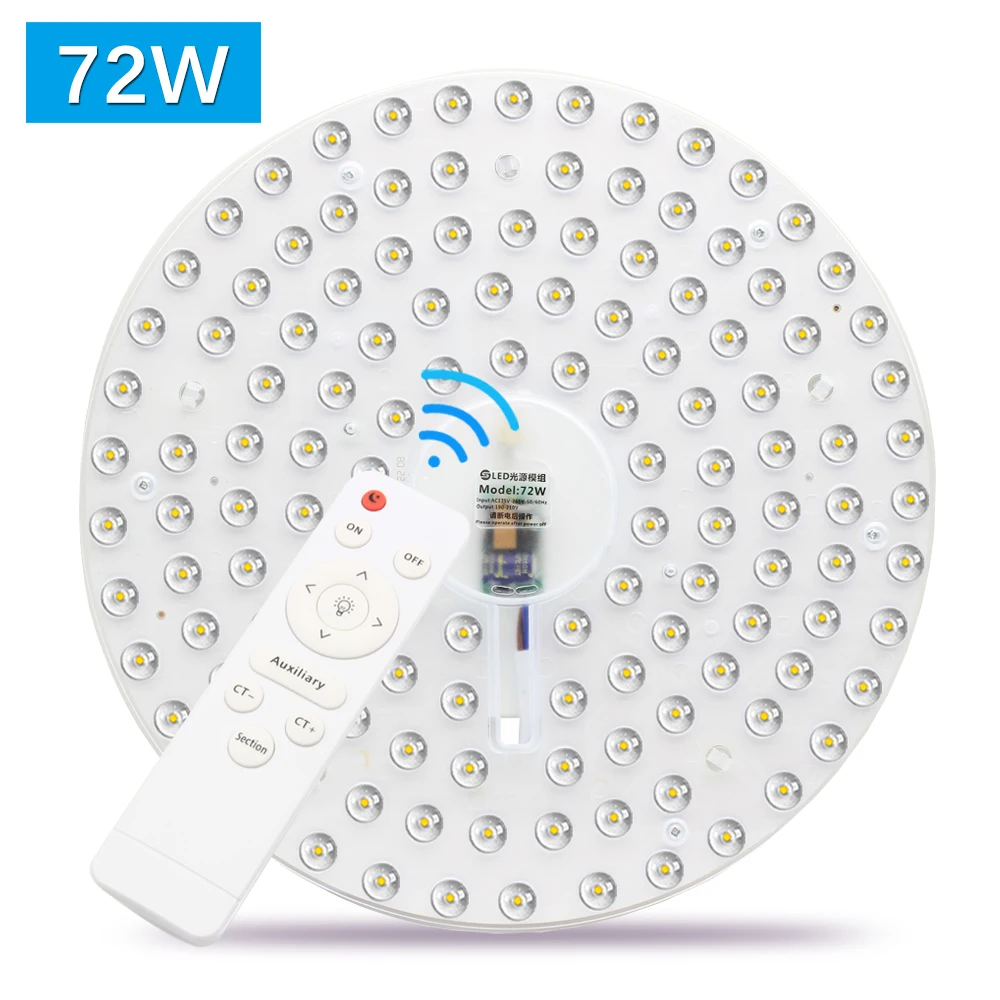 Ceiling Light Replacement Led Module 220V Led Panel Dimmable 72W Round Led Light Board Energy Saving Module For Ceiling Lamps