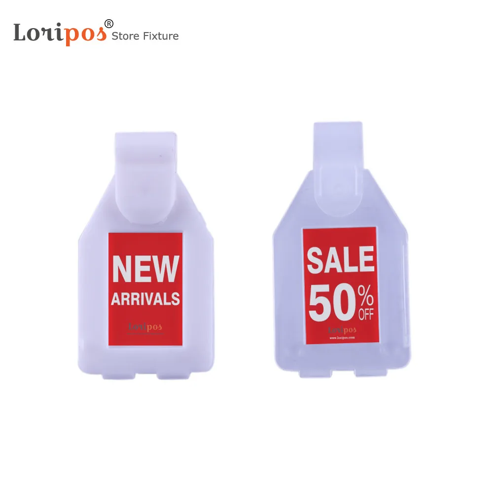 Peg Hook Label Holders Plastic Board Sign Pocket Hanger | Loripos supermarket plastic advertising price tickets price display sign board flip charts