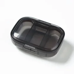 Compact Portable Pill Organizer and Storage Box (Black)