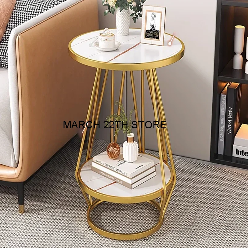 

Metal Gold Coffee Tables Modern Luxury Korea Aesthetic Side Table Simple Storage Unique Mesa De Centro De Sala Home Furniture