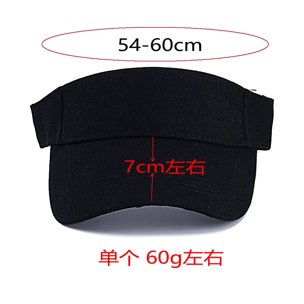 Summer Sun Hats Men Women Cotton Adjustable Visor UV Protection Top Empty Solid Sport Tennis Golf Running Sunscreen Baseball Cap 2