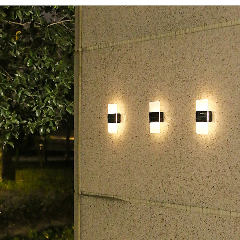 Solar Wall Light LED Waterproof Outdoor Garden Decoration Solar Light Wall Stair Aisle Yard Luminous Washer