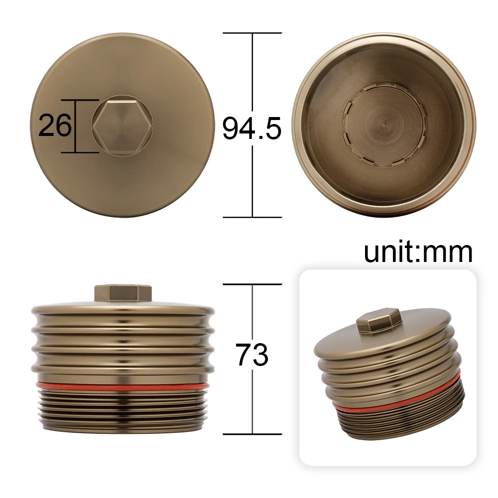 Coperchio Alloggiamento Filtro Olio In Alluminio Per BMW Serie N - Rosso | Sostituzione Diretta - Foto 6