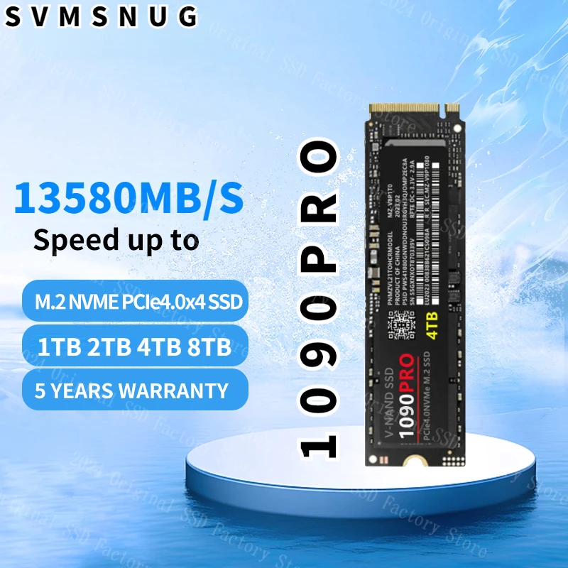 

1090PRO 4TB 8TB SSD NVMe M2 1TB 2TB PCIe 4.0 x 4 Internal Solid State Drive Hard Disk SSD nvme m2 ssd for Desktop and Laptop PS5