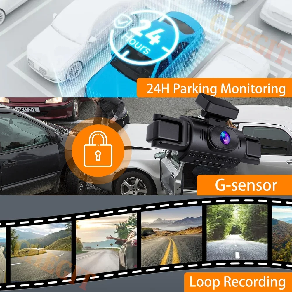 360° Car Camera 3/4Lens 1080P Dash Cam 1080P Car recording camera Car DVR Front Left right Optional Rear Car Accessories