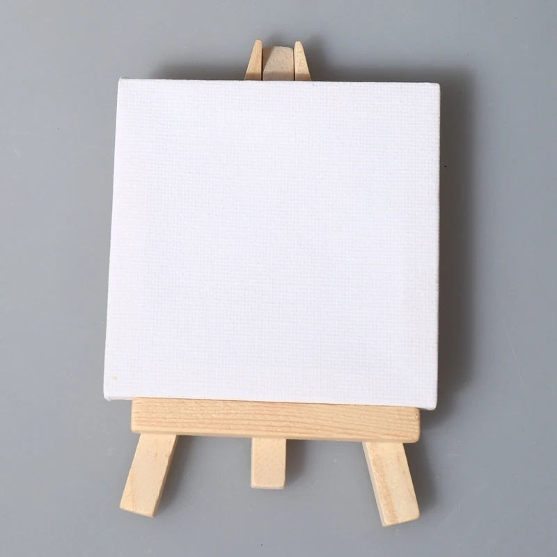 3 inch x3 inch Mini Canvas & 5 Mini Easel Set Painting Craft Drawing 12 Canvases & 12 Mini Easel sketch easel,wooden easel,wood table easel
