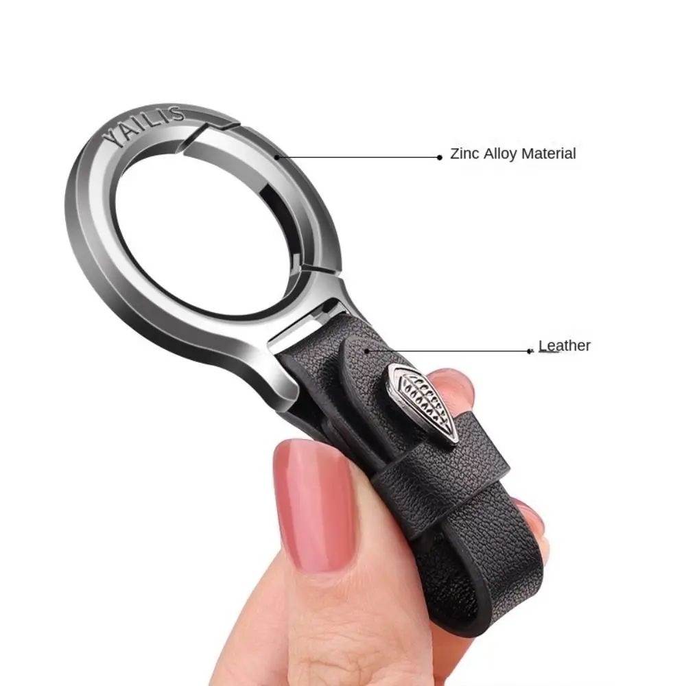 Small Key Rings Multifunctional Keychain New Zinc Alloy Outdoor Tool Waist Belt Buckle Carabiner Leather Keychain