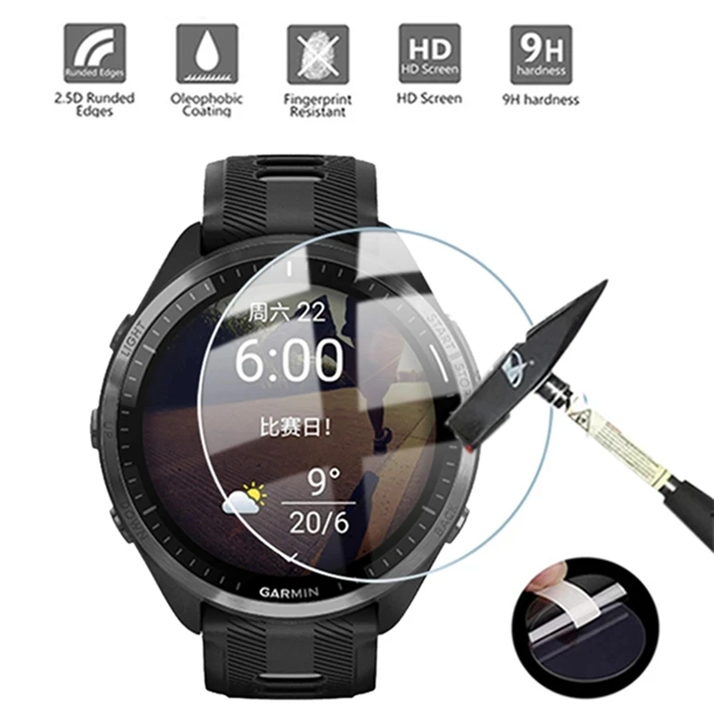 Tempered Glass for Garmin Forerunner 255 955 165 745 Film Screen Protector for Garmin Forerunner 245 45 55 945 735 Watch Glass