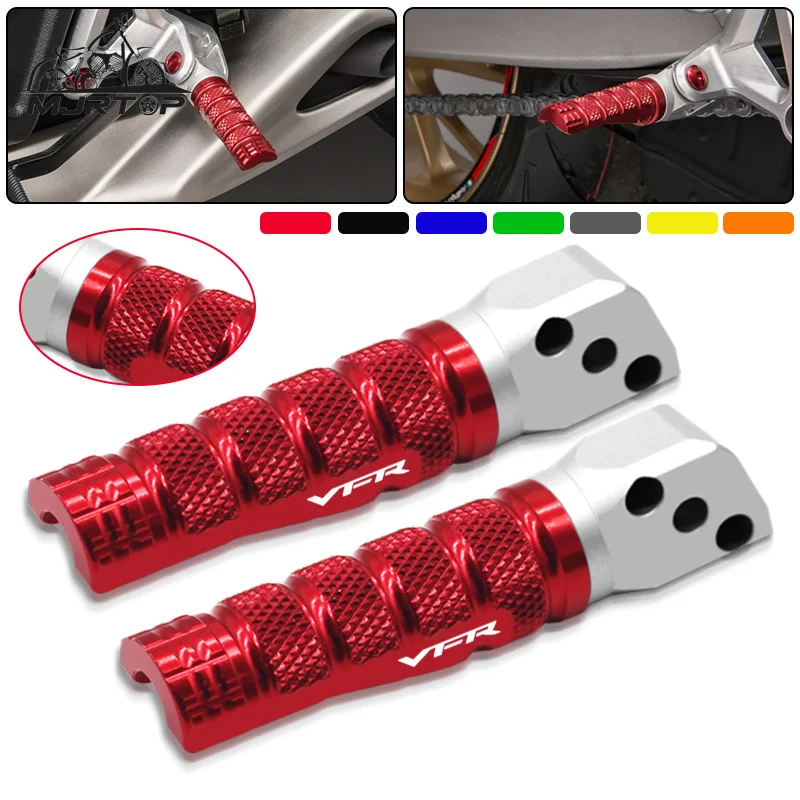 

Motorcycle CNC Rear Passenger Foot Pegs Footrest Footpeg Rests Pedals For HONDA VFR 750 VFR 800 VFR750 VFR750R VFR800 vfr 800F