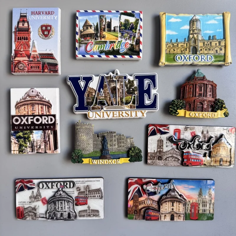Hand-Painted Cambridge Landmark Fridge Magnet - UK Travel Souvenir and Home Decor Gift