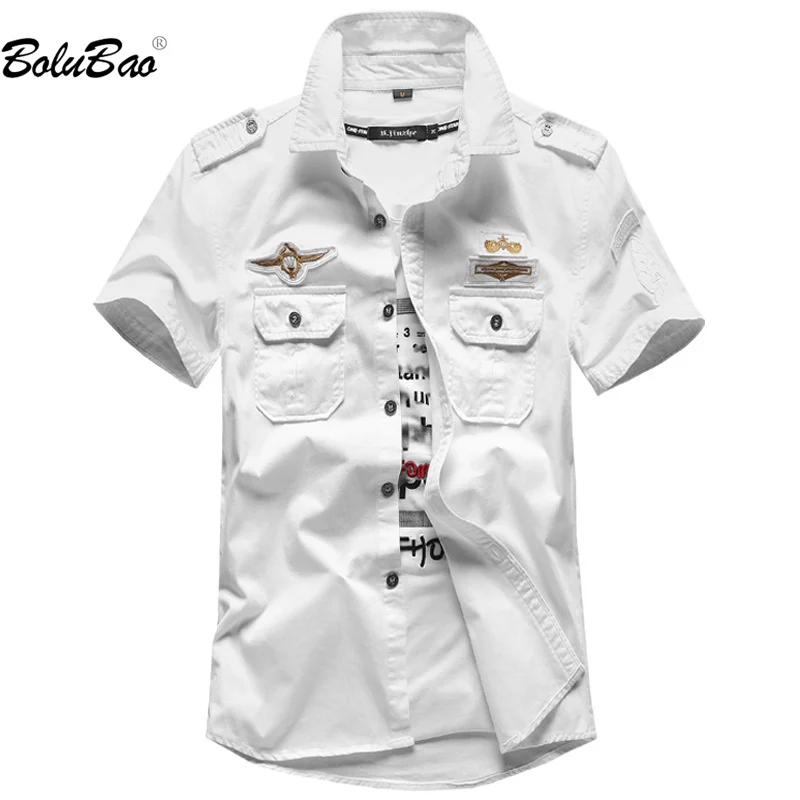 

BOLUBAO 2023 Outdoor Casual Shirt For Men Military Style Street Wear Short Sleeve High Quality Design Selling Shirt For Men