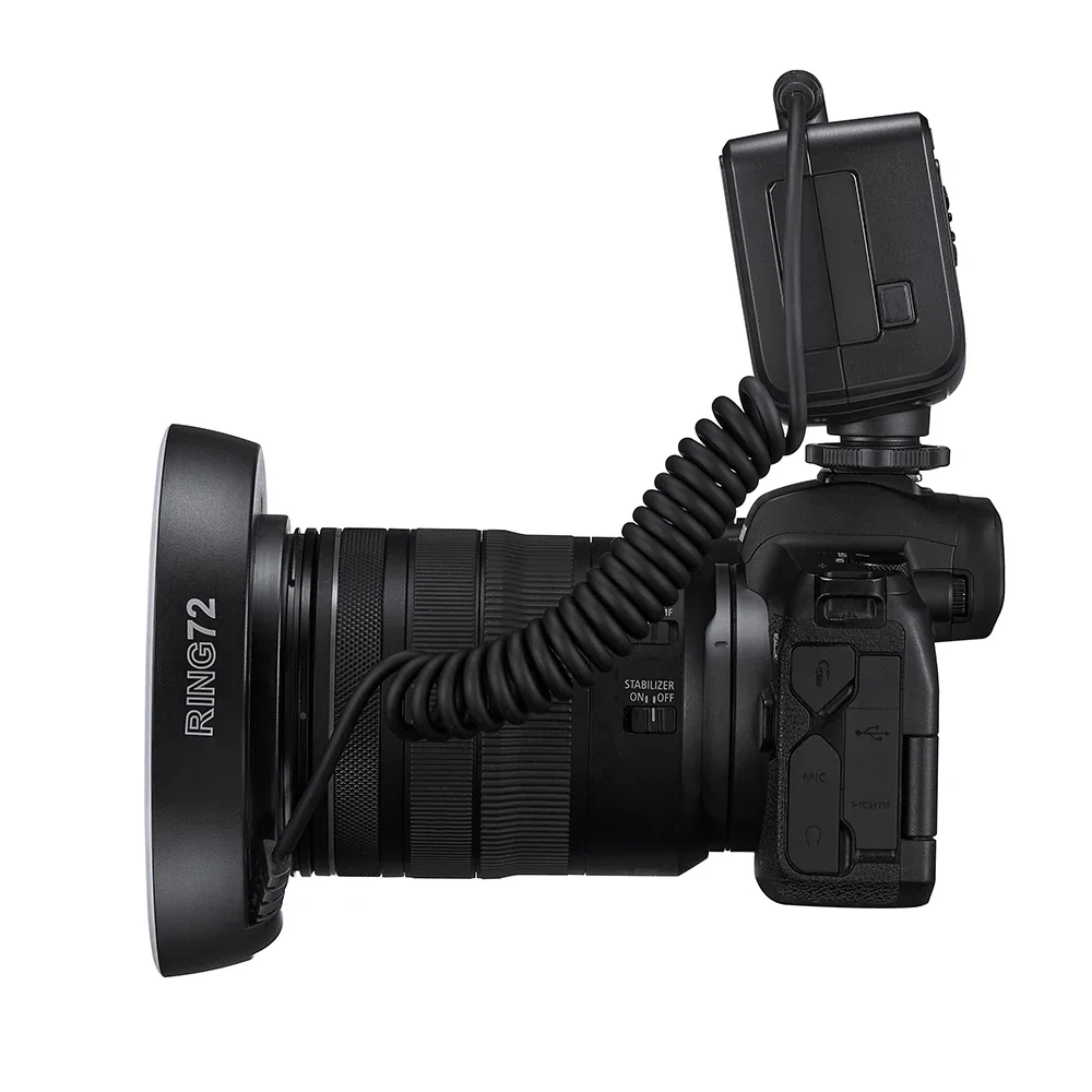 고독스 링 플래시 RING72 매크로 플래시 DSLR 미러리스 카메라 렌즈용 클로즈업 인물 사진 촬영 부드러운 조명 사진 키트