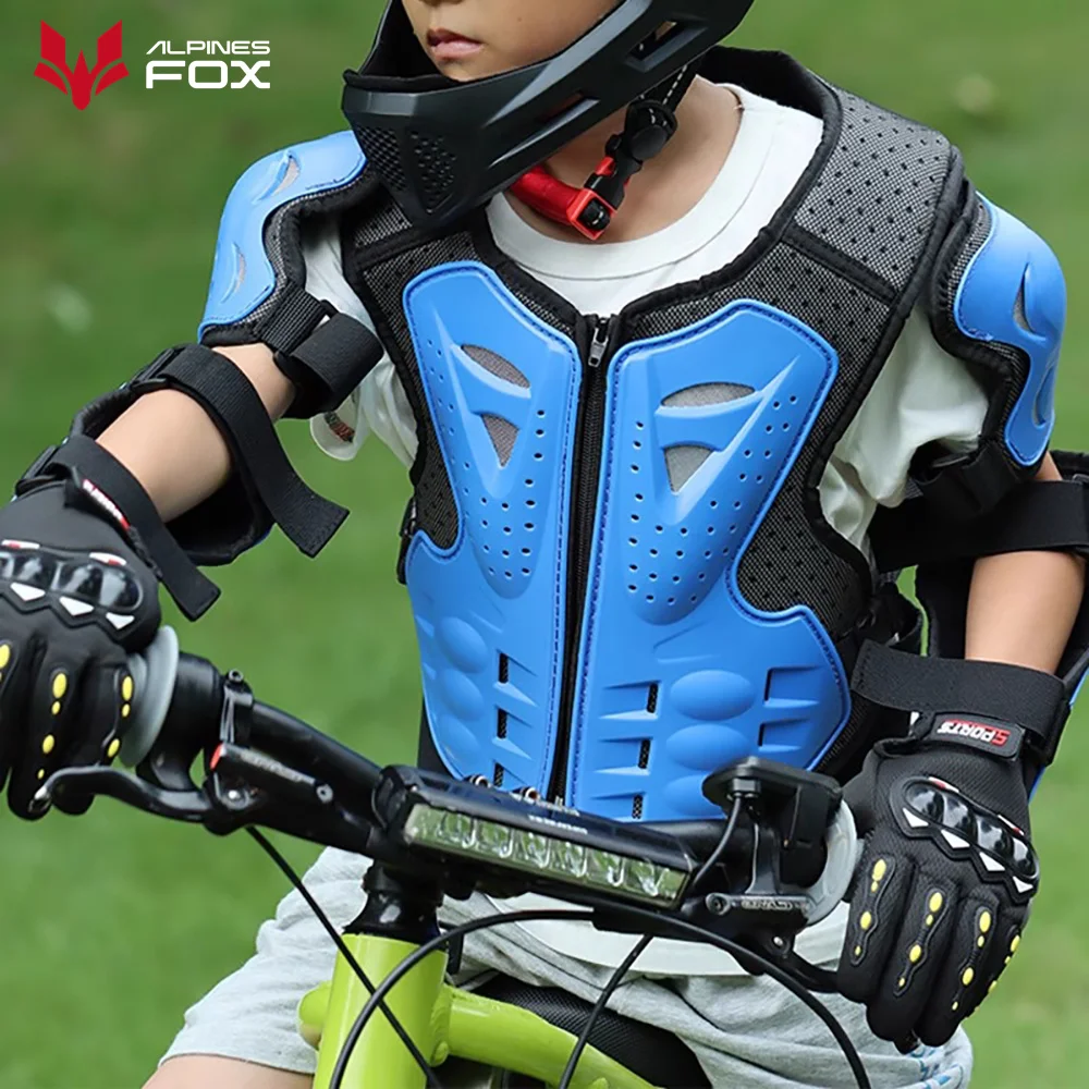 Boys Girls Full Body Skating Skiing Armor Child Kids Youth Motocross Downhill Vest Armor Jacket Chest Spine Knee Elbow Guard Pad