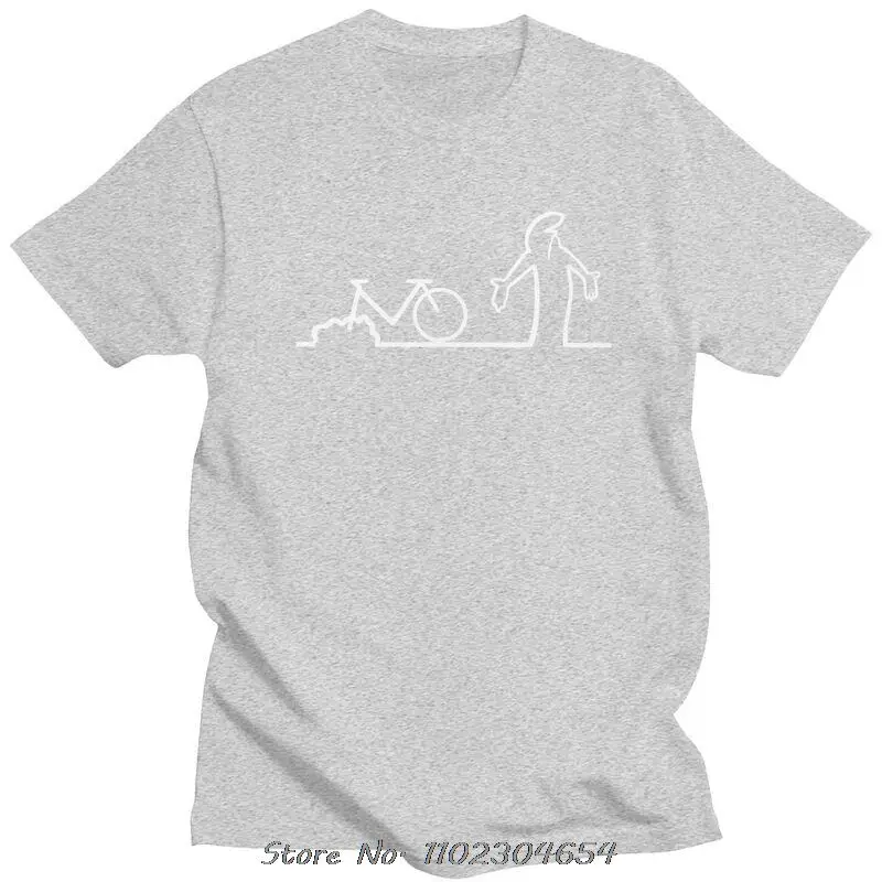 남자 재미 있은 La Linea 자전거 놀라운 T 셔츠 반팔면 Tshirt 독특한 T-셔츠 애니메이션 코미디 티 탑 대형 streetwear