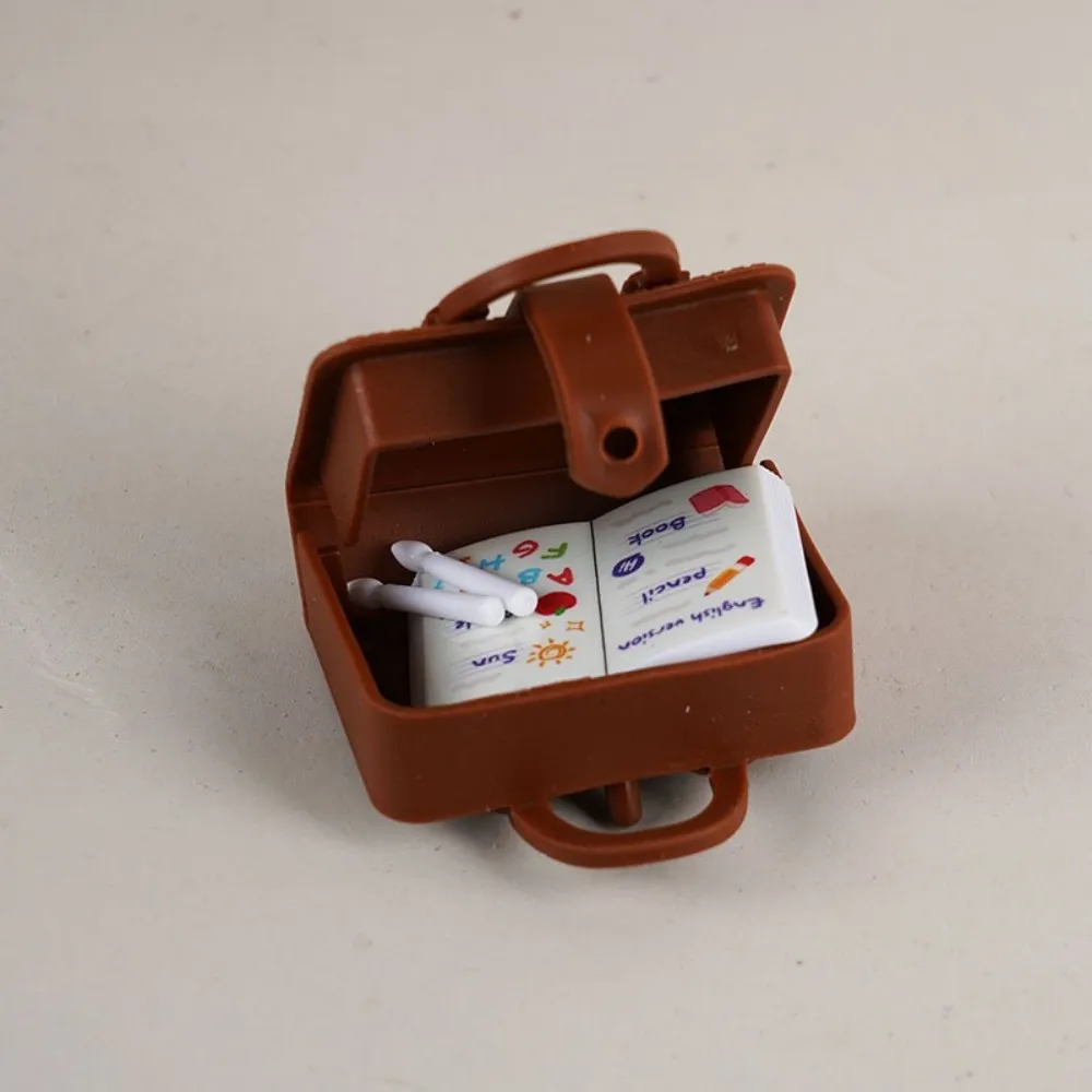 1Set 1:12 Dollhouse Miniature Desks Chairs Schoolbags Model Blackboard Classroom Decor Toy Doll House Accessories - 3