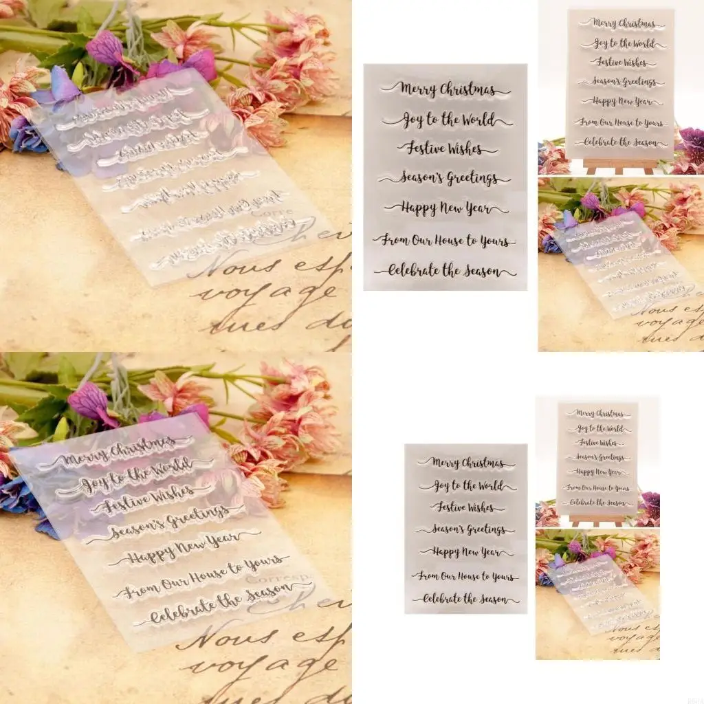 R66A Blessing Word Transparent Stamp Clear Stamp Seal Happy New Year ...