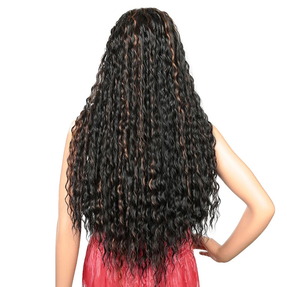 Long Water Deep Wave Headband Hair Black/White Women\'s Wigs Synthetic Natural Glueless High Temperature Fiber Hair Cosplay Daily
