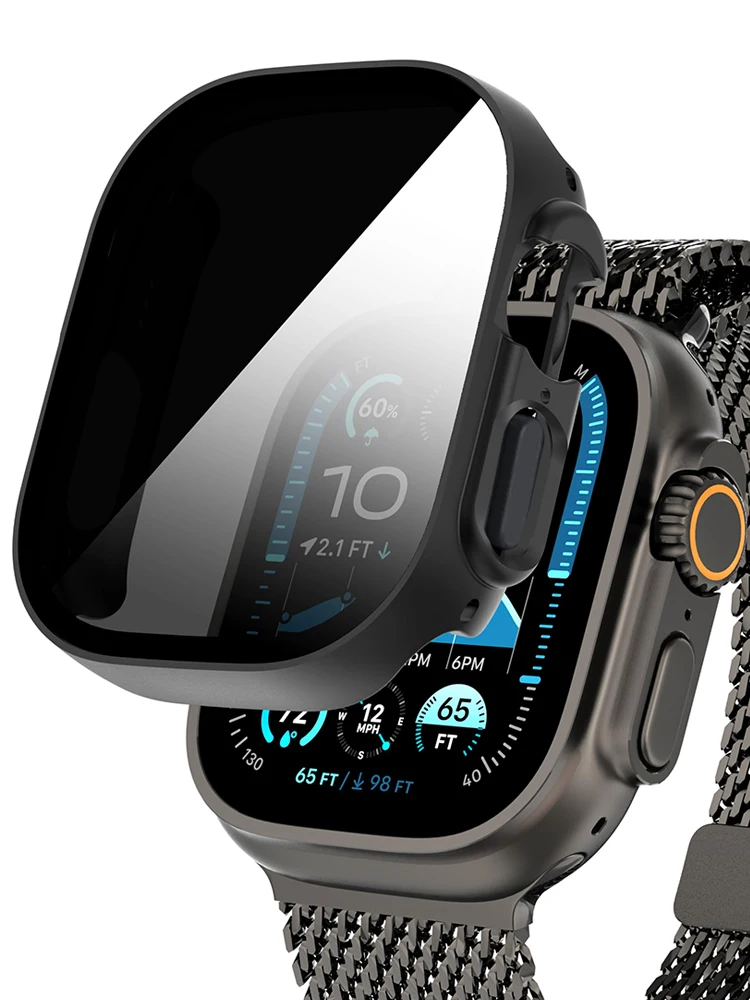 Apple Watch Privacy Case with Anti-Spy Tempered Glass Screen Protector