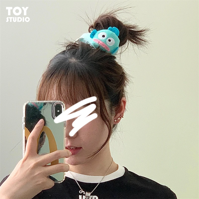 Sanrio Hello Kitty Anime Kuromi Melody Plush Hair Ties Anime Hair Cinnamoroll Ring hair band Cartoon Cute Birthday Gift For Girl 5