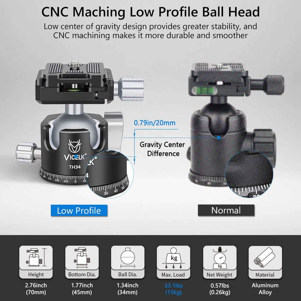 VICELK AT-06CF ο    ø  ġ ִ  ź  ﰢ DSLR  15kg  ī޶ ĵ 