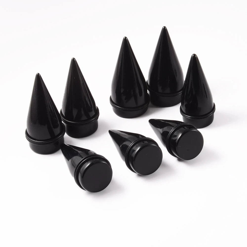 2PC Acrylic Spiral Ear Stretcher Taper Big Size Piercing Ear Expander Steel Tunnel Plugs Body Jewelry 12mm-24mm