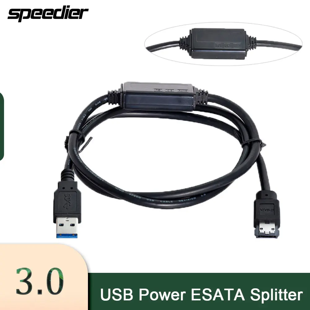 

USB Power ESATA Separator Two-in-One To USB3.0 ESATA One Divided Into Two Extension Data Cable Transmission Rate 6Gbps