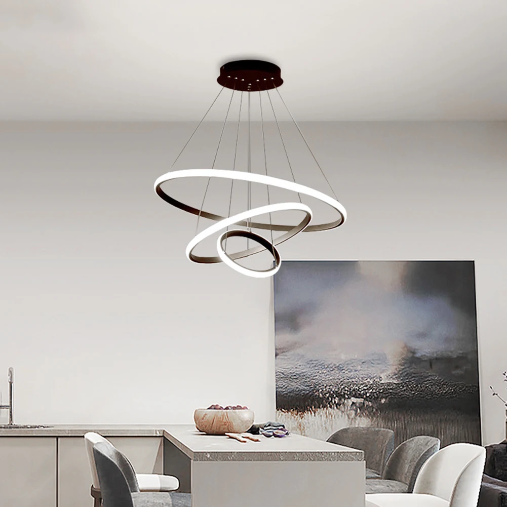 Sbea86590f96a4ae0ba23afc9f995b5baX Nordic Luxury Hanging Light Adjustable LED Pendant Chandelier High Brightness Ceiling Lamp for Living Room Bedroom Decoration
