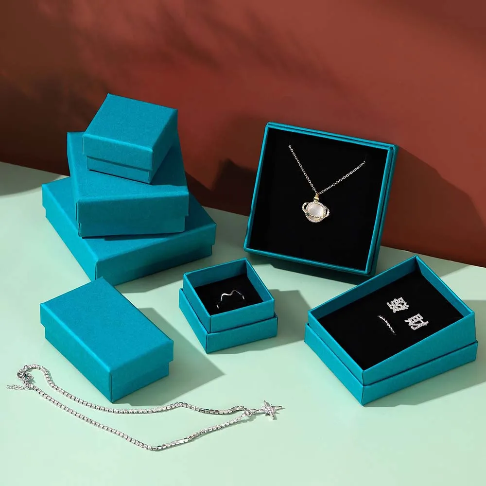 24-pack Bulk Luxurious Jewelry Boxes7x7x3cm Earrings Necklaces Rings Organizer Packaging Gift Small Case Carton Box Can Custom