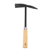 Wooden Handle Metal Hand Garden Tool Digging Hoe,black 1