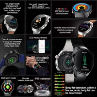 2025 New Nursing Grade Smart Watch Blood oxygen Blood Lipid Uric Acid ECG+PPG Body Temperature Bluetooth Call Health Smartwatch - Image 3