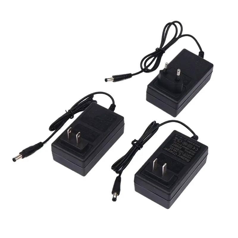 Black 21v Lithium Battery Charger 1A For 18v ​​Electric Drill Intelligent Power Adapter EU US Plug Transformer 5-string Charger