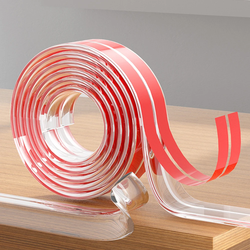 

Transparent PVC Baby Protection Strip With Double-Sided Tape Anti-Bumb Kids Safety Table Edge Furniture Guard Corner Protectors