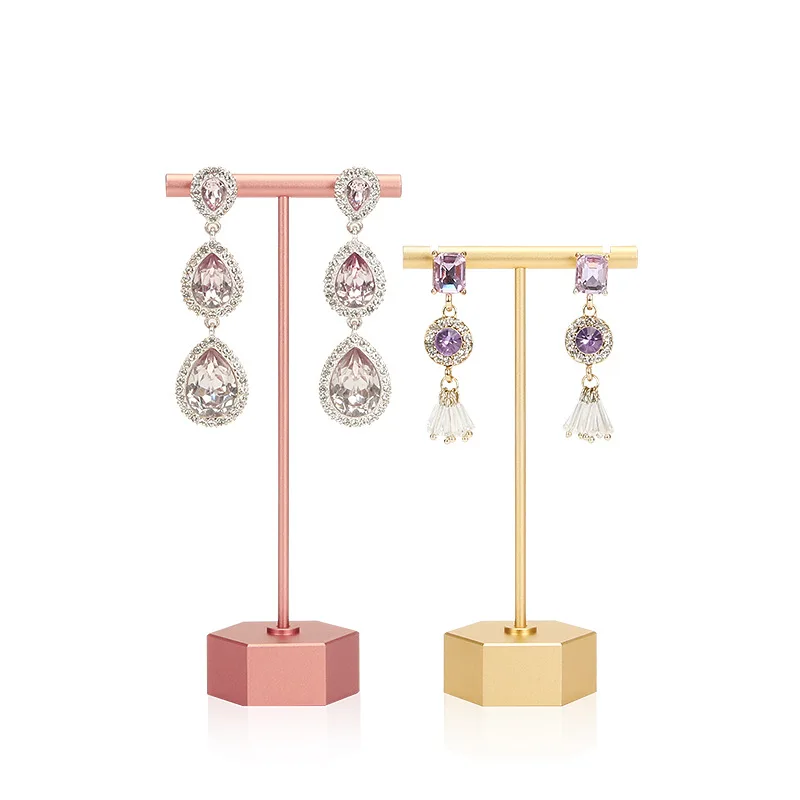 Modern Jewelry Earrings Display Stand Holder T Bar Rack Tower
