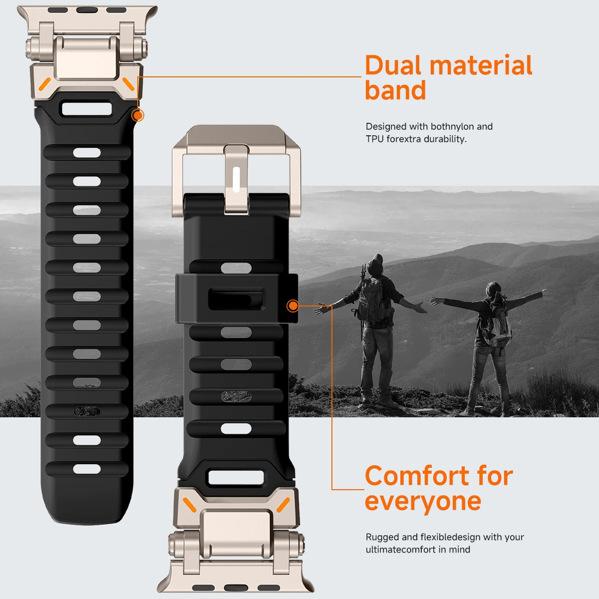 Titanium Silicone Loop Strap - Premium Sports Band