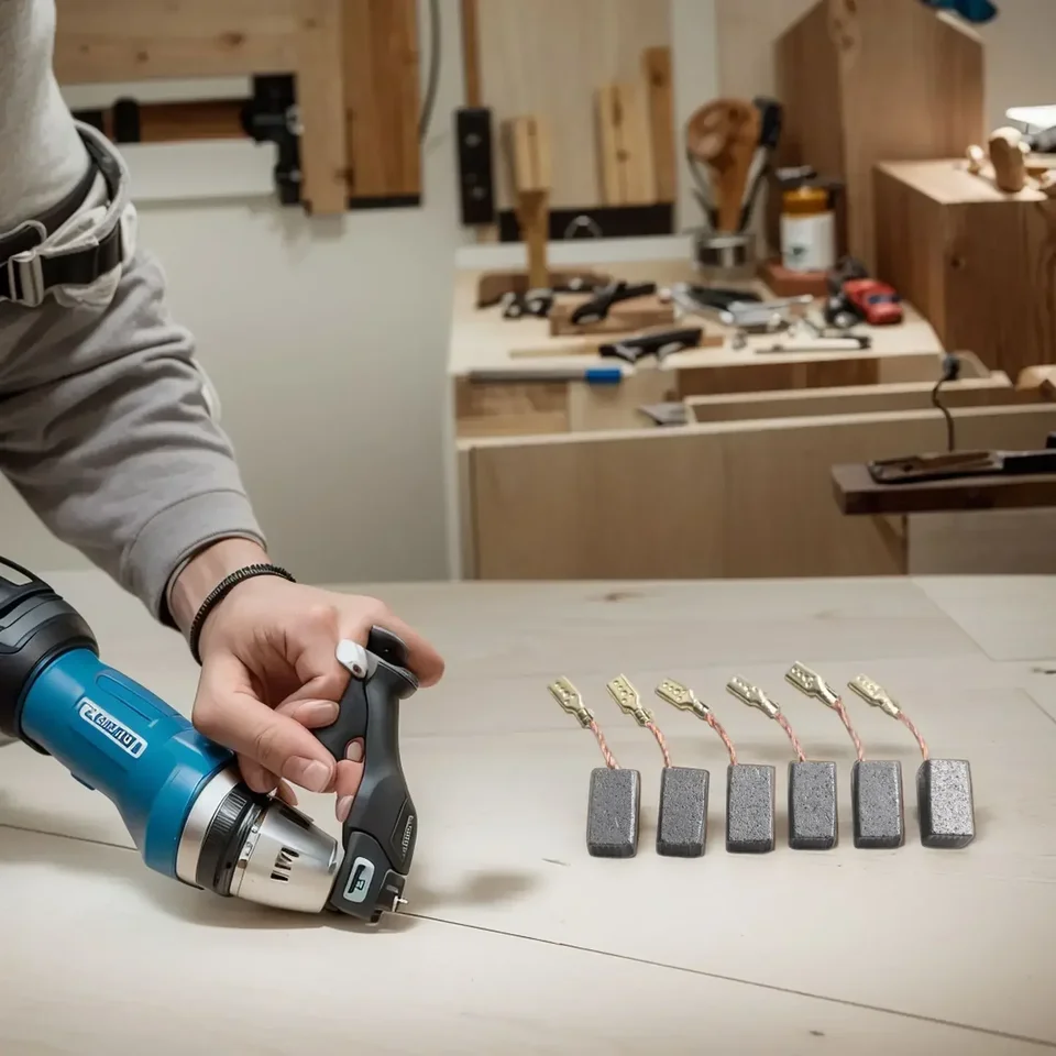 VHBW 2x Koolborstel 6,5 X 13,5 X 16 Mm Compatibel Met Güde GRK 250 Lp Elektrisch Gereedschap Afkortzaag Veer