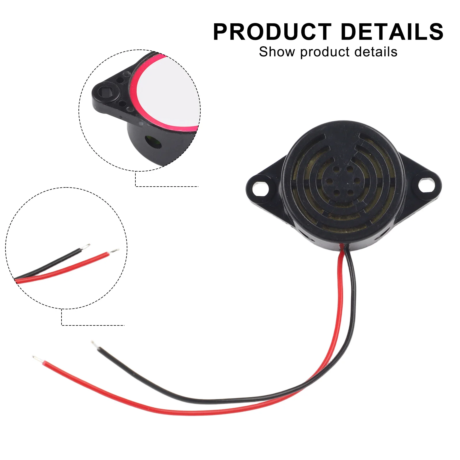 1 Pc 알람 고 데시벨 100dB 전자 부저 경고음 알람 링거 Arduino 자동차 밴용 연속 사운드