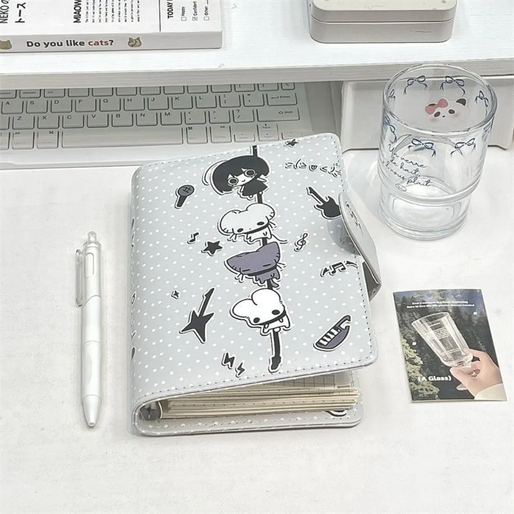 Ins Style Polka Dot Notebook Loose-leaf Book DIY Photo PU Simple A6 Binder Student Notepad Diary Journal Book Travelers Planner - 3