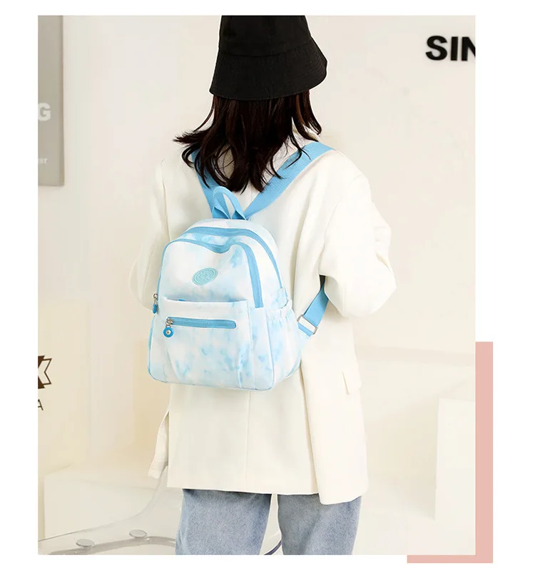 2022 New Nylon Cloth Ladies Backpack Fresh And Sweet Oxford Cloth Rucksack Fashion Casual Backpack Light Travel School Bag