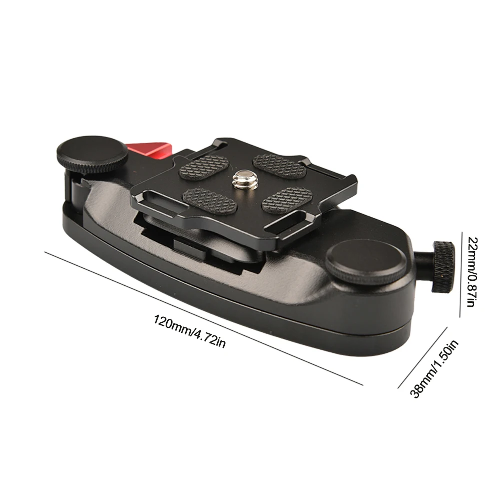 DSLR 카메라용 카메라 허리 벨트 클립, CNC 프로세스 배낭 스트랩 마운트 클램프 거치대, 알루미늄 합금 손떨림 방지, 빠른 전환 도구