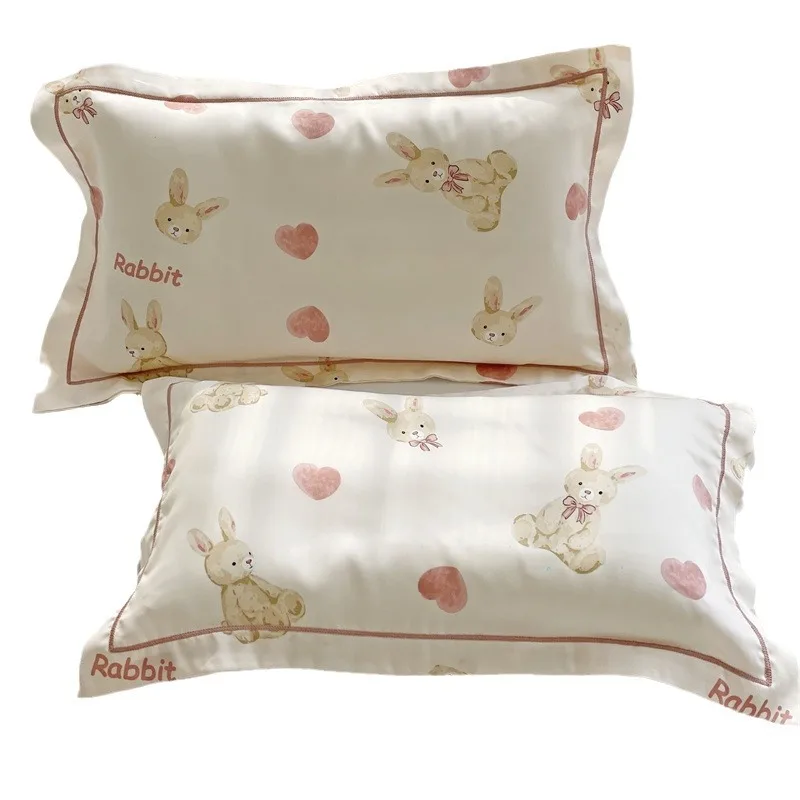 Cartoon Children's Tencel Pillowcase 30X50 Summer Kindergarten Baby Cool Pillowcase 1