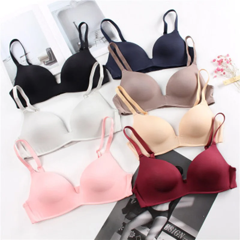 

Ladies Ice Silk Lightweight No Trace No Steel Ring One Piece Gather Sleeping Sports Anti-lighting Comfortable Sexy Lingerie Bra