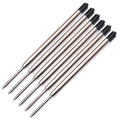 6-Pack 0.7mm Ballpoint Pen Refills for School and Office Supplies (Black)
