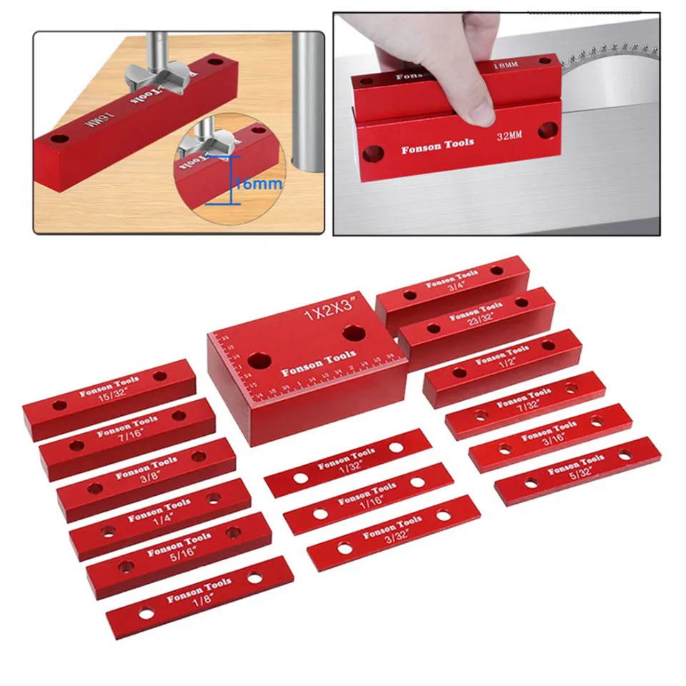 Gauge Blocks, 9Pcs Metric Setup Blocks Height Gauge Set