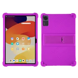 Kids Shockproof Protective Tablet Case with Stand - Soft Silicone Cover for RedMi Pad SE 2023 (PURPLE)