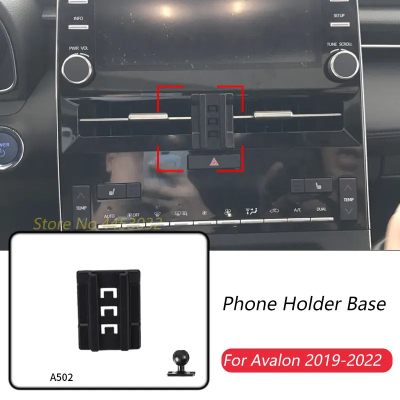 

Car Phone Holder Base Special Mounts For Toyota Avalon 2019-2022 Fixed Air Outlet Bracket Base Accessories With Ball Head 17mm